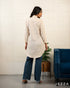 Cotton-Blend Long Sleeve Tunic Top – Above Knee Length 71581